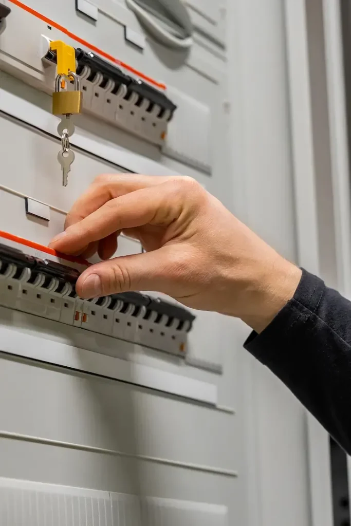 Componenti elettrici a Milano: tecnico al lavoro durante un intervento